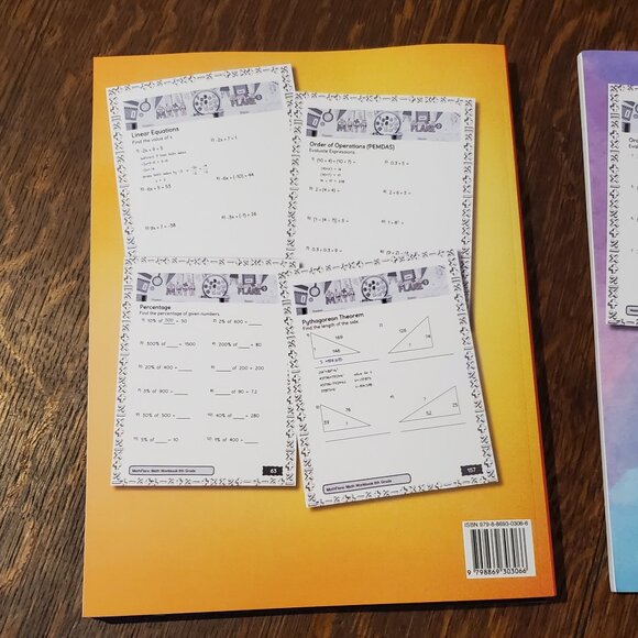 Set of 3 Math Workbooks 8th Grade Pre-Algebra - Picture 7 of 10